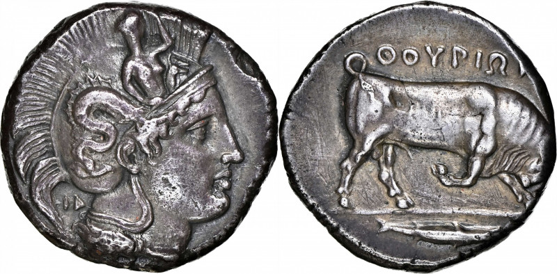 ITALY. Lucania. Thourioi. AR Distater (Double Nomos) (15.53 gms), ca. 400-350 B....