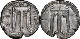 ITALY. Bruttium. Kroton. AR Stater (Nomos) (7.97 gms), ca. 480-430 B.C. NGC Ch VF, Strike: 5/5 Surface: 4/5.

HGC-1, 1449; HN Italy-2104; SNG ANS-30...