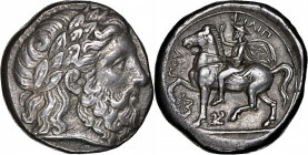MACEDON. Kingdom of Macedon. Philip II, 359-336 B.C. AR Tetradrachm (14.49 gms), Amphipolis Mint, ca. 355-349/8 B.C. NGC EF★, Strike: 5/5 Surface: 5/5...