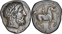 MACEDON. Kingdom of Macedon. Philip II, 359-336 B.C. AR Tetradrachm (14.42 gms), Pella Mint, 342-336 B.C. NGC VF★, Strike: 4/5 Surface: 5/5. Fine Styl...