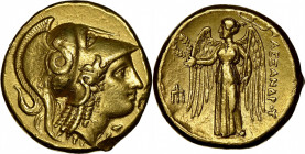 MACEDON. Kingdom of Macedon. Alexander III (the Great), 336-323 B.C. AV Distater (17.19 gms), Amphipolis Mint, probable lifetime issue, ca. 325-323/2 ...