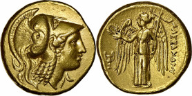 MACEDON. Kingdom of Macedon. Alexander III (the Great), 336-323 B.C. AV Distater (17.19 gms), Amphipolis Mint, probable lifetime issue, ca. 325-323/2 ...