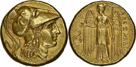 MACEDON. Kingdom of Macedon. Alexander III (the Great), 336-323 B.C. AV Stater (8.63 gms), Sardes Mint, lifetime issue, ca. 330/25-324/3 B.C. NGC Ch E...