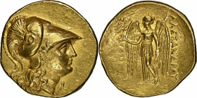 MACEDON. Kingdom of Macedon. Time of Alexander III to Philip III, ca. 325-319 B.C. AV Stater (8.56 gms), Uncertain Mint. NGC Ch EF, Strike: 5/5 Surfac...