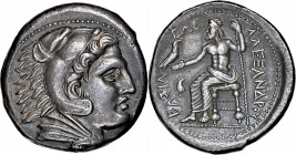 MACEDON. Kingdom of Macedon. Philip III, 323-317 B.C. AR Tetradrachm (17.18 gms), Amphipolis Mint, ca. 322-320 B.C. NGC AU★, Strike: 5/5 Surface: 5/5....