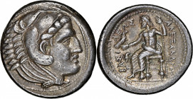 MACEDON. Kingdom of Macedon. Philip III, 323-317 B.C. AR Tetradrachm (17.24 gms), Amphipolis Mint, ca. 322-320 B.C. NGC Ch EF, Strike: 5/5 Surface: 5/...