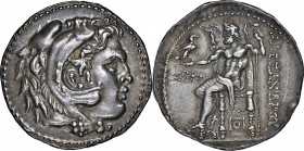 CORINTHIA. Corinth. AR Tetradrachm (17.31 gms), ca. late 3rd Century B.C. NGC Ch EF, Strike: 4/5 Surface: 4/5. Die Shift.

Pr-697. In the name and t...