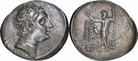KINGS OF BITHYNIA. Nikomedes II, ca. 149-127 B.C. AR Tetradrachm (16.79 gms), Nikomedeia Mint, dated BE 158 (140/39 B.C.). NGC Ch EF, Strike: 4/5 Surf...