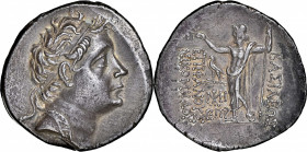 KINGS OF BITHYNIA. Nikomedes III, ca. 127-94 B.C. AR Tetradrachm (16.24 gms), Nikomedeia Mint, dated BE 185 (113/2 B.C). NGC Ch EF, Strike: 5/5 Surfac...