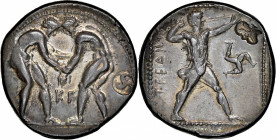 PAMPHYLIA. Aspendos. AR Stater (10.91 gms), ca. 380/75-330/25 B.C. NGC EF, Strike: 5/5 Surface: 3/5. Countermarks.

SNG BN-102; SNG von Aulock-4544-...