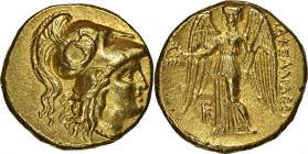 CYPRUS. Kition. Pumiathon, ca. 362/1-312 B.C. AV Stater (8.59 gms), ca. 325-320 B.C. NGC AU, Strike: 4/5 Surface: 3/5.

Pr-3104. In the name and typ...