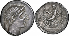 SYRIA. Seleukid Kingdom. Antiochos I Soter, 281-261 B.C. AR Tetradrachm (17.01 gms), Seleukeia on the Tigris Mint. NGC Ch EF, Strike: 4/5 Surface: 3/5...