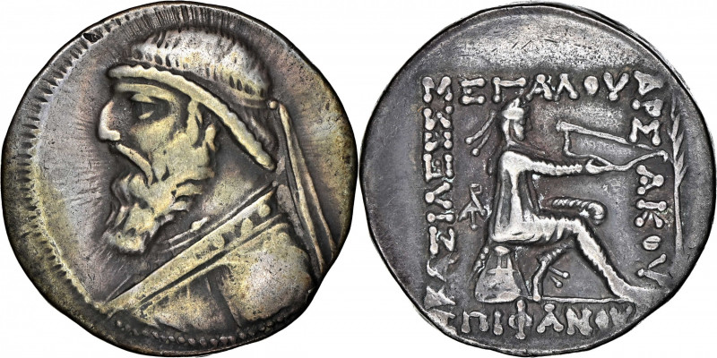 KINGS OF PARTHIA. Mithradates II, 121-91 B.C. AR Tetradrachm (15.94 gms), Seleuk...