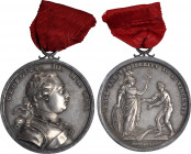 1773 Carib War medal. Cast silver, 55.2 mm, 69.4 mm including integral loop. Betts-529. Medal Yearbook-72, British Battles and Medals-19. Choice About...