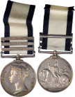 1848 British Naval General Service medal with three clasps: THE POTOMAC 17 AUG 1814, GUADELOUPE, MARTINIQUE. Silver, 36 mm. MY-94 (clasps cxii, cxxvii...