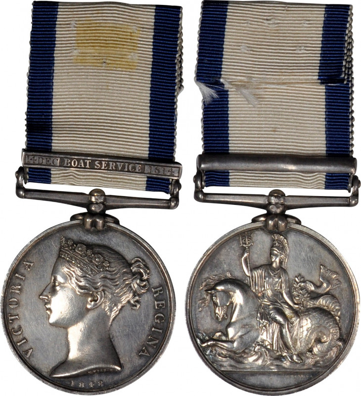 1848 British Naval General Service medal with one clasp. 29 APRIL BOAT SERVICE 1...