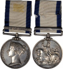 1848 British Naval General Service medal with one clasp. 29 APRIL BOAT SERVICE 1813. Silver, 36 mm. MY-94 (clasp ccxxvi), BBM-39. About Uncirculated....