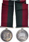 1839 Ghuznee medal. Silver, 37 mm. MY-105, BBM-59. Edge mount, hinged bar suspension. Extremely Fine.

GEOe BROWN, 17th REGt engraved on edge. Attra...