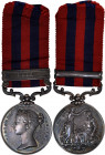 1854 India General Service medal with one clasp: PEGU. Silver, 36 mm. MY-117 (clasp i), BBM-70. Swivel mount and scroll suspension. Choice Extremely F...