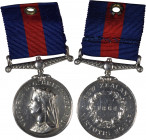 1864 New Zealand medal. Silver, 36 mm. MY-123, BBM-79. Swivel mount and fern decorated straight bar suspension. Very Fine.

451. SERGt THOs JONES, 4...