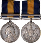(1900) Cape of Good Hope General Service medal with one clasp: BECHUANALAND. Silver, 36 mm. MY-130 (clasp iii), BBM-86. Edge mount with straight bar s...