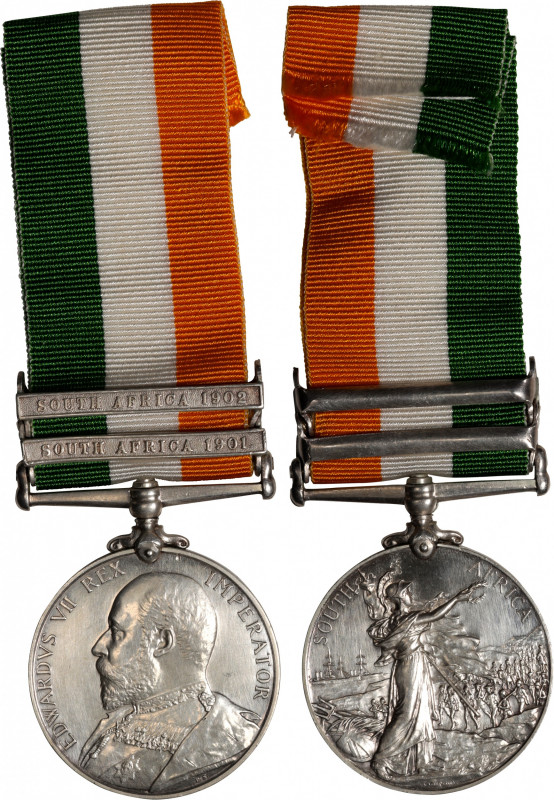 (1901) Queen’s South Africa medal with three clasps: CAPE COLONY, ORANGE FREE ST...