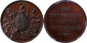 (1854) Distinguished Conduct medal. Bronze copper, 36 mm. MY-41. PCGS SPECIMEN-64.

A masterwork by Pistrucci in a distinctive and attractive form, ...