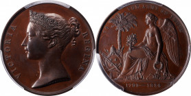 1815 Army of India medal. Bronzed copper, 36 mm. MY-104. SP-64 (PCGS).

A faint golden tone is noted over reflective bronzed surfaces. Some minor ha...