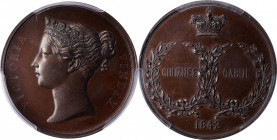 1842 Ghuznee / Cabul medal. Bronzed copper, 36 mm. MY-107. SP-65 (PCGS).

A rare variety, with Ghuznee and Cabul in twin wreaths on the reverse. Dee...