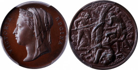 (1874) Ashantee medal. Bronzed copper, 36 mm. MY-126. SP-64 (PCGS).

The highly detailed reverse is fully struck and bold in a way that a distribute...