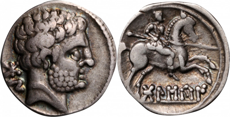 HISPANIA. Bolskan (Osca). AR Denarius (3.76 gms), ca. 150-100 B.C. VERY FINE.
...