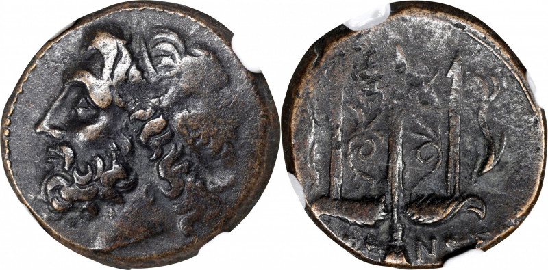 SICILY. Syracuse. Hieron II, 275-215 B.C. AE Litra, 263-218 B.C. NGC Ch VF.

H...