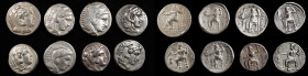 MACEDON. Kingdom of Macedon. Octet of Alexander III-style Silver Tetradrachms (8 Pieces). Average Grade: VERY FINE.

A collection of various Tetradr...