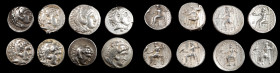MACEDON. Kingdom of Macedon. Octet of Alexander III-style Silver Tetradrachms (8 Pieces). Average Grade: VERY FINE.

A collection of various Tetradr...
