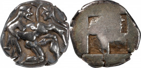 THRACE. Islands off Thrace. Thasos. AR Stater (9.29 gms), ca. 500-480 B.C. NGC VF, Strike: 5/5 Surface: 5/5.

HGC-6, 331; Le Rider-2. Obverse: Ithyp...