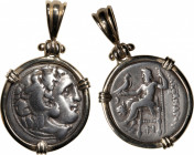 THRACE. Kingdom of Thrace. Lysimachos, 323-281 B.C. AR Drachm [Pendant] (6.80 gms), Kolophon Mint, ca. 301/0-300/299 B.C. VERY FINE.

HGC-3.2, 1751d...