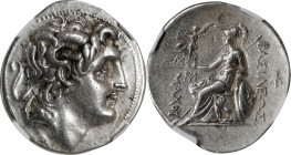 THRACE. Kingdom of Thrace. Lysimachos, 323-281 B.C. AR Tetradrachm (17.12 gms), Amphipolis Mint, 288/7-282/1 B.C. NGC Ch VF, Strike: 5/5 Surface: 3/5....