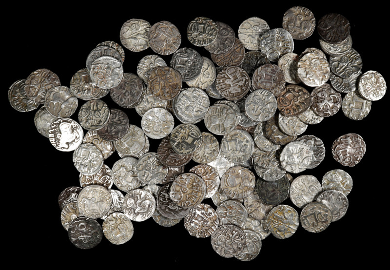 INDIA. Sultans of Delhi. Group of Silver Drachms (75 Pieces). Average Grade: VER...