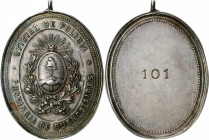 ARGENTINA. Buenos Aires. Silver Police Badge, ND (ca. 20th Century). PCGS MS-62.

Obverse: Argentinian arms surrounded by legend "OFICIAL DE POLICIA...