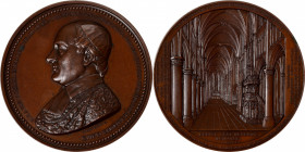 BELGIUM. Liege. St. Paul's Cathedral/Bishop Cornelius Richard Anton van Bommel Bronze Medal, 1852. CHOICE UNCIRCULATED.

Ross-M109; van Hoydonck-98;...