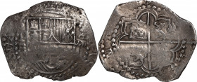 BOLIVIA. Cob 8 Reales, ND (1603-13)-P R. Potosi Mint. Philip III. NGC AU-53.

KM-10; Cal-type 164 #912. Weight: 26.79 gms. A broadly struck Cob with...