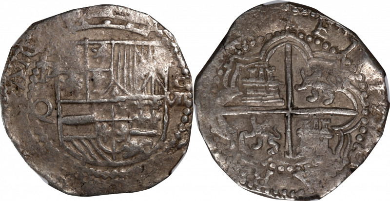 BOLIVIA. Cob 8 Reales, ND (1613-17)-P Q. Potosi Mint. Philip III. NGC AU-58.

...