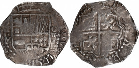 BOLIVIA. Cob 8 Reales, ND (1616-17)-P M. Potosi Mint. Philip III. NGC AU-55.

KM-10; Cal-type 164 #919. Weight: 27.13 gms. Variety with a castle in ...