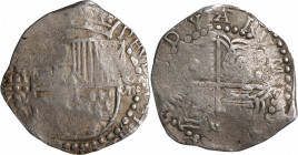 BOLIVIA. Cob 8 Reales, ND (1616-17)-P M. Potosi Mint. Philip III. PCGS VF-30.

KM-10; Cal-type 164 #919. Weight: 25.58 gms. A gray to tan toned Cob,...