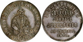 GERMANY. Brunswick. Silver Medal, 1861. PCGS SPECIMEN-64.

Diameter: 23mm; Weight: 5.2 gms. By C. Petersen. Struck for the 1000th Anniversary of the...
