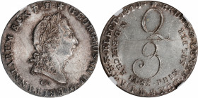 GERMANY. Hannover. 2/3 Taler, 1814-C. George III. NGC MS-63.

KM-100.1; J-1a. A lustrous, attractive coin with sharp strike detail and strong gray t...