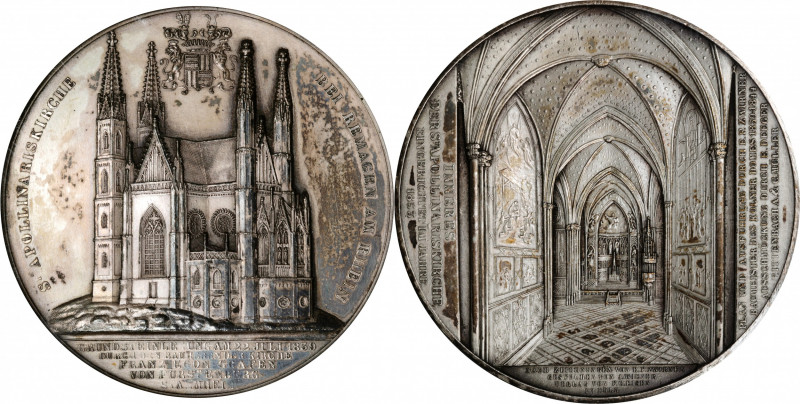 GERMANY. Prussia. Remagen. St. Apollinaris Church Silvered Bronze Medal, ND (185...