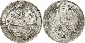 GERMANY. Prussia. 3 Mark, 1915-A. Berlin Mint. Wilhelm II. NGC MS-67.

KM-539; J-115. A commemorative of the County of Mansfeld. A near perfect, bla...