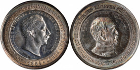 GERMANY. Prussia. Wilhelm II Silver Medal, 1894. PCGS SPECIMEN-62.

Bennert-122; Marienburg-7532. Reflective fields light up the colorful rainbow to...