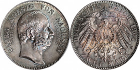 GERMANY. Saxony. 2 Mark, 1904-E. Muldenhutten Mint. Friedrich August III. PCGS MS-67.

KM-1261; J-132. Beautiful blue-green toning covers the obvers...